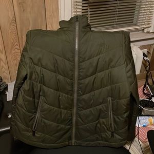 Green north face jacket